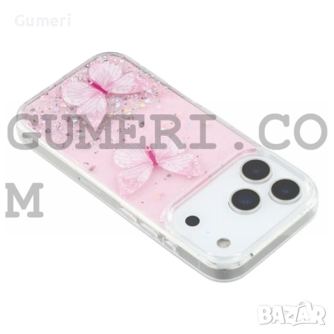 Apple iPhone 17 Pro Силиконов Гръб с Пеперуди, снимка 7 - Калъфи, кейсове - 52177261