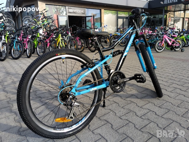 BYOX Велосипед 24" ADVENTURA син, снимка 11 - Велосипеди - 53561191