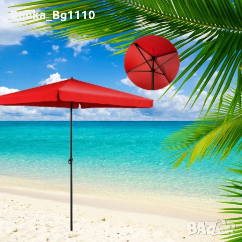 Квадратен градински чадър, снимка 5 - Градински мебели, декорация  - 50808892