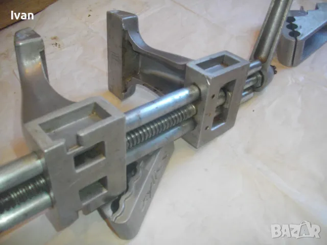 Швейцарско Алуминиево Оригинално Дърводелско МЕНГЕМЕ ZYLIZZ SWISS MADE Захват 165мм, 3,0кг , снимка 13 - Менгемета - 47459226