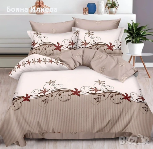 Луксозни двулицеви спални комплекти 6 части с ластик, снимка 8 - Спално бельо - 53357071