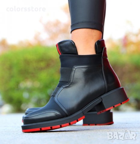Равни боти - черна кожа - 2317-R232, снимка 4 - Дамски боти - 35697606