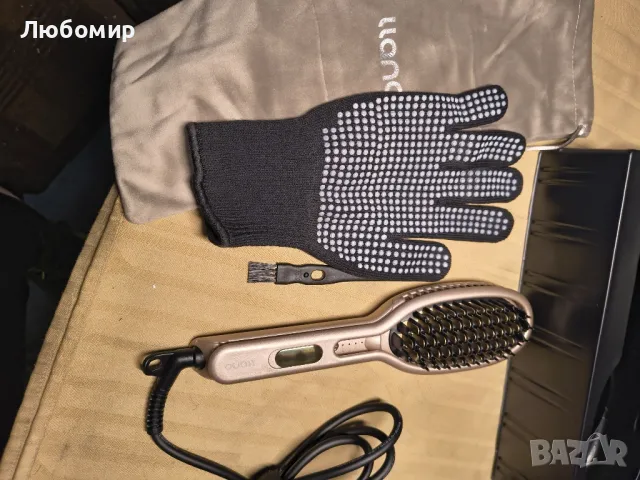 Четка за изправяне на llano с държач за коса, йонна четка за изправяне на коса, 30S бързо керам
, снимка 9 - Преси за коса - 49784179