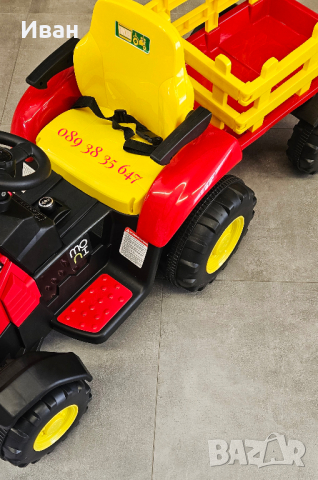 ТОП ЦЕНА!НОВО!Акумулаторен трактор с ремарке Rancher с 12V,дистанционно,USB, снимка 10 - Други - 44739697