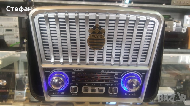 НОВО Ретро радио със соларен панел модел PX-BT455S Радио, usb, памет карта. Работи на ток и на батер, снимка 10 - Радиокасетофони, транзистори - 51987222