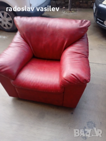 Кожена холова гарнитура, снимка 4 - Дивани и мека мебел - 53021132