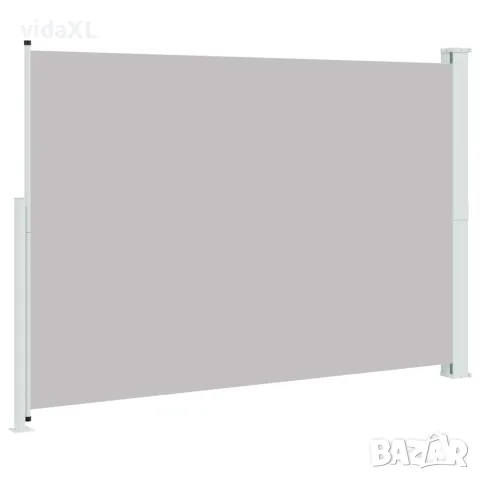 vidaXL Прибираща се дворна странична тента, 200x314 см, сива, снимка 6 - Огради и мрежи - 56146629
