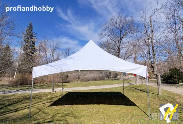Островърха шатра за събития 6 х 6 м 480 см височина, снимка 4 - Градински мебели, декорация  - 49422653
