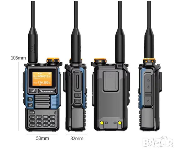 Радиостанция Quansheng UV-K6 / жълта, снимка 2 - Оборудване и аксесоари за оръжия - 50262961