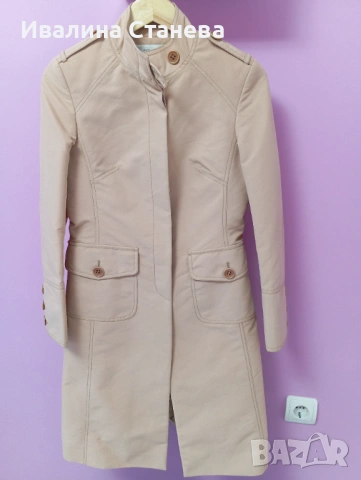 Бежово манто Karen Millen, снимка 2 - Палта, манта - 53416197