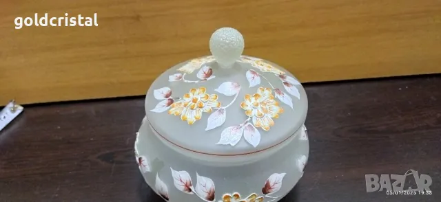 кристална купа ръчно рисувана, снимка 9 - Антикварни и старинни предмети - 48562196