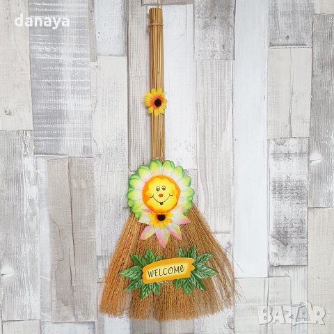 2747 Великденско слънце на метличка с надпис Welcome, 50 см, снимка 4 - Декорация за дома - 35878945