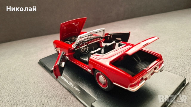 1965 Mercedes-Benz 230 SL (W113) 1:24 Leo Models Diecast Колекционерски модел количка, снимка 11 - Колекции - 53357461