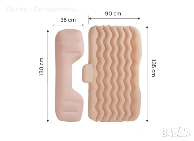 Надуваем матрак за пътуване и къмпинг, снимка 4 - Къмпинг мебели - 53615932