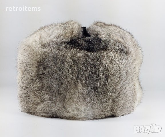 Руски шапки-ушанки от заешки естествен косъм., снимка 4 - Шапки - 39804160