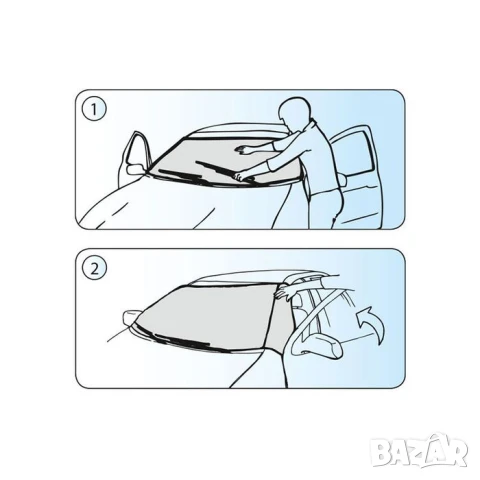 Черен сенник Kegel за автомобили размер L, снимка 3 - Аксесоари и консумативи - 51098415