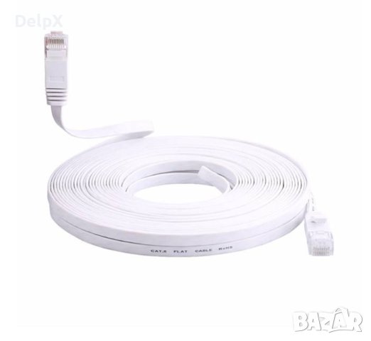 Кабел мрежов Alien, плосък, UTP, LAN, PATCH, RJ45 8pin(м), CAT6, 5m