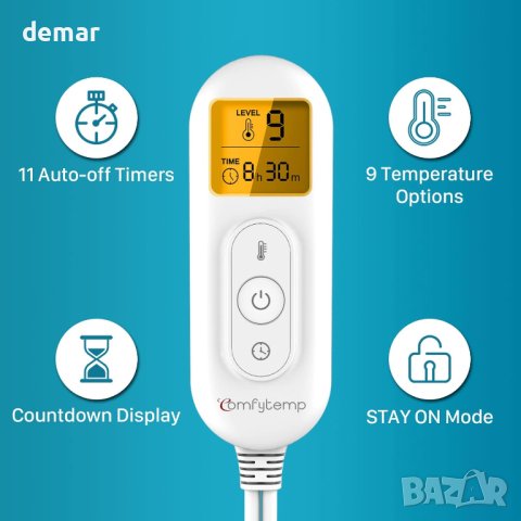 Отопляема обвивка за врата и раменете Comfytemp, с 9 нива на нагряване, снимка 5 - Друга електроника - 44323853