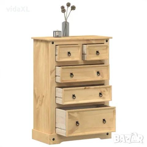 vidaXL Скрин Corona, 80x43x114 см, бор масив(SKU: 4005671), снимка 2 - Маси - 56135617
