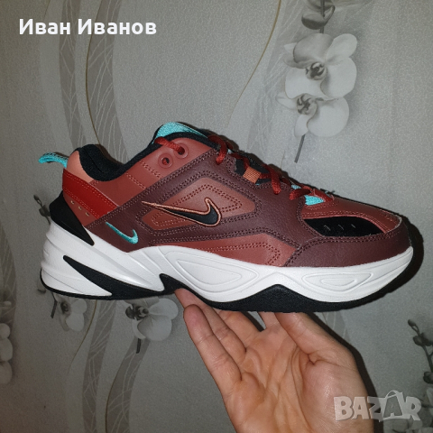 маратонки  Nike M2K Tekno Mahogany Mink/Black/Burnt Orange номер 41, снимка 18 - Маратонки - 40781172