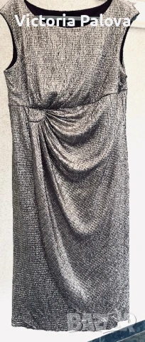 Коктейлна златисто- сребриста  рокля  LAURA , снимка 4 - Рокли - 50506890