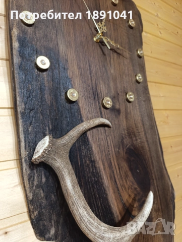 Подарък за ловец . Часовник от дърво . Ловен часовник . , снимка 5 - Стенни часовници - 53646633