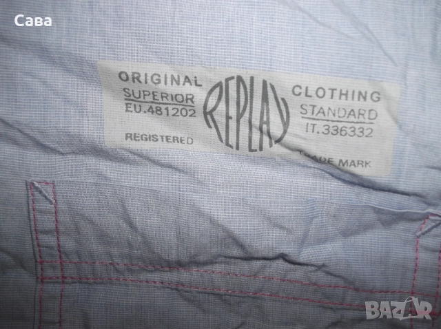 Риза REPLAY  мъжка,Л, снимка 3 - Ризи - 51789844
