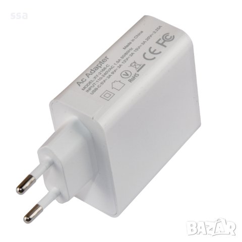 Makki 65W USB Type-C Универсално зарядно Charger GaN, White - 24 месеца гаранция, снимка 9 - Захранвания и кутии - 41190155