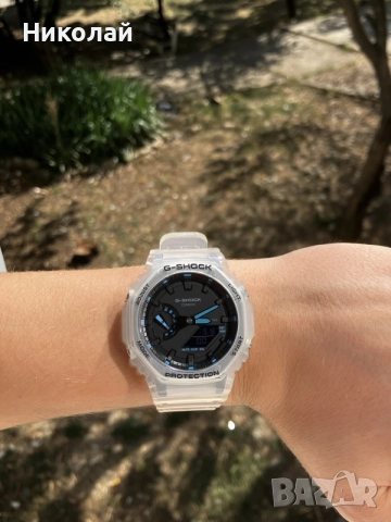 Casio G-Shock GA 2100 1A2ER + чисто нова каишка от GA 2100 SKE-7A Часовник Касио Г Шок ГА 2100, снимка 3 - Мъжки - 56132067