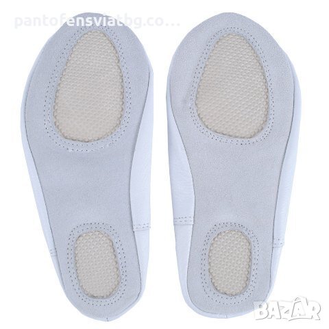 Кожени цвички в бяло за танци и спорт 24/40, снимка 3 - Детски гуменки - 42670569