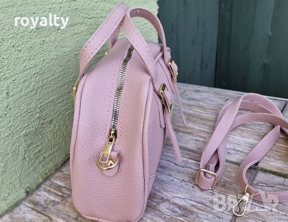 Дамска Розова Кожена Чанта , снимка 2 - Чанти - 52076981