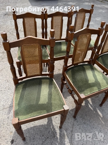 Дървени столове  комплект 6, снимка 2 - Антикварни и старинни предмети - 51515449