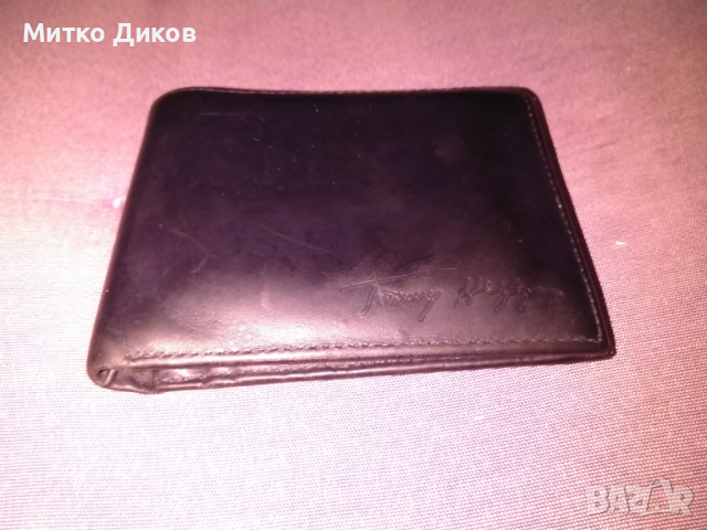  Tommy Hilfiger оригинален марков портфейл естестсвена кожа телешки бокс 120х95мм, снимка 2 - Портфейли, портмонета - 44718460