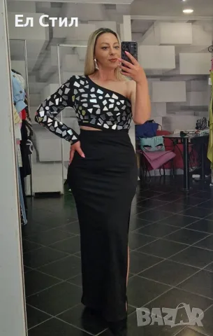 Рокля Т8627💎 С М Л размер Цена:80€ Еконт, снимка 3 - Рокли - 55972481