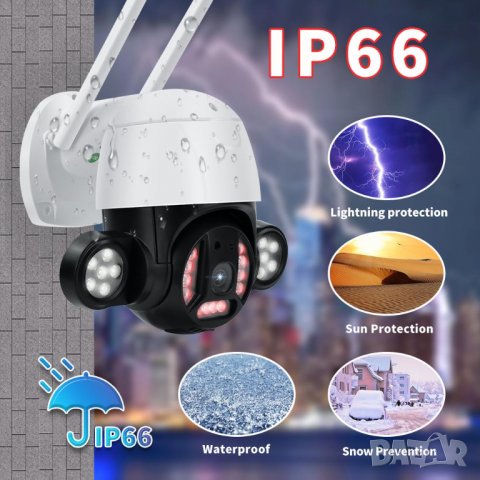 + КАРТА 64гб. - 5мп 1080P ICSEE Професионална WiFi IP Camera Infrared Външна охранителна камера ICSe, снимка 2 - IP камери - 39599733