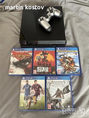 playstation 4 + 5 игри и 1 joystick