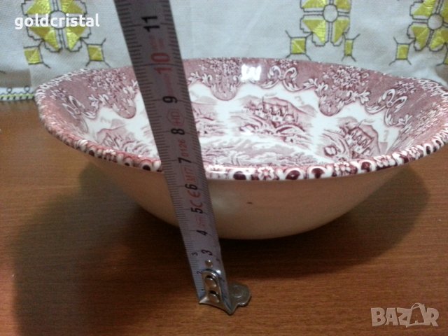 Стар английски порцелан купа , снимка 2 - Антикварни и старинни предмети - 44465891