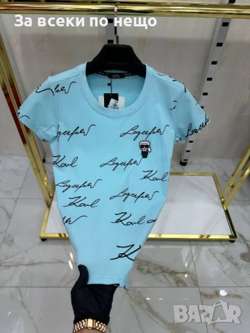 Karl Lagerfeld Дамска Тениска👚Дамска Блуза С Къс Ръкав Карл Лагерфелд Код A1295