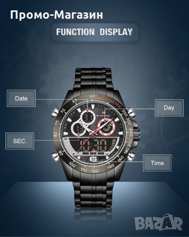 Мъжки часовник NaviForce многофункционален NF9188 ВВВ. , снимка 10 - Мъжки - 34800115