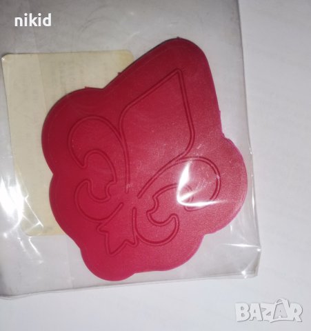 Fleur de Lis орнамент лого контур плитък силиконов молд форма фондан шоколад декор торта и др 