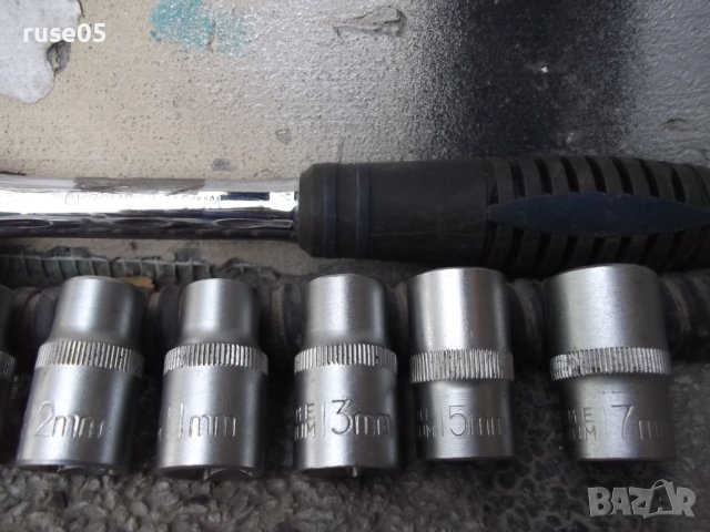 Тресчотка с 7 бр. накрайници и удължител комплект работещи, снимка 5 - Гедорета - 42499887