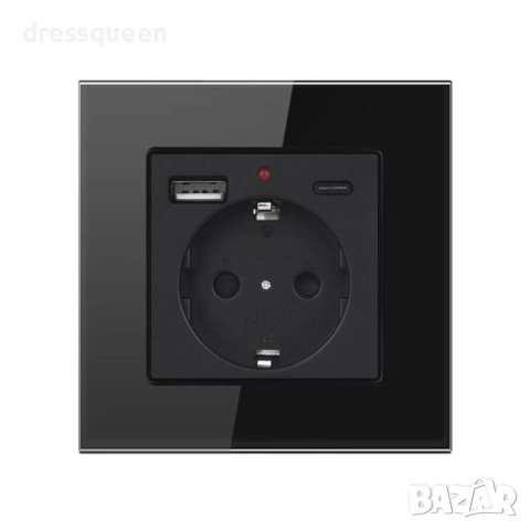 4623 Единичен контакт с вграден USB заряден център, снимка 3 - Други стоки за дома - 53822622