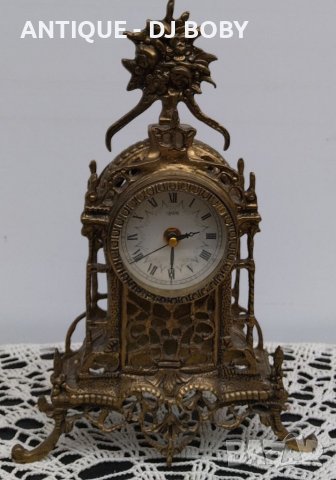 Бронзов настолен часовник за камина и бюро., снимка 1