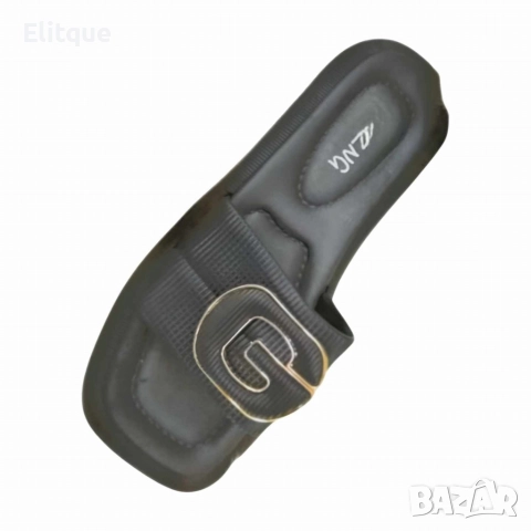 Стилни дамски ежедневни чехли с акцент отпред, снимка 4 - Чехли - 52879818