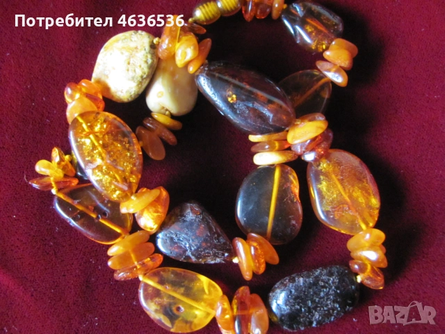 Дамско колие естествен балтийски кехлибар, 48см., снимка 5 - Колиета, медальони, синджири - 53466931