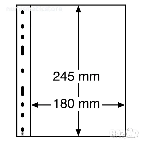 Leuchtturm Optima - 1C прозрачни листа- една банкнота опаковка от 10 броя