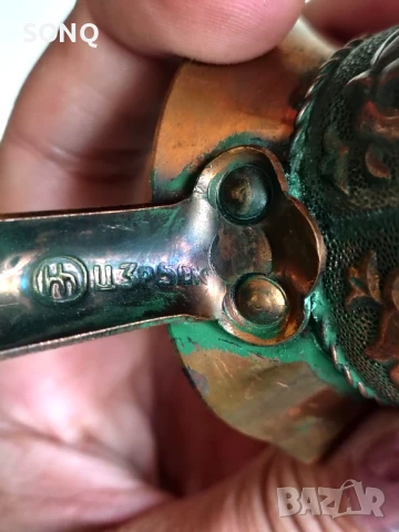 Прекрасно Старо Арменско Релефно Медно Джезве , снимка 10 - Антикварни и старинни предмети - 51141317