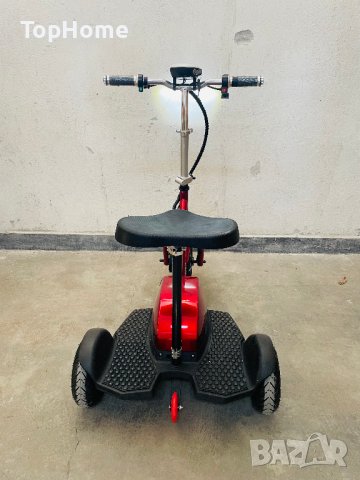  Електрическа Триколка За Възрастни Хора А2 500W - Червена , снимка 6 - Мотоциклети и мототехника - 41941438