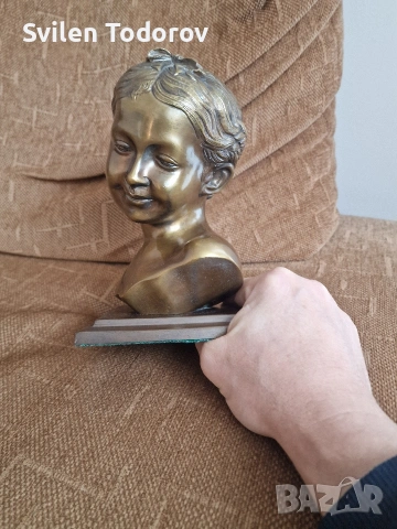 Бронзов бюст на момиче, снимка 5 - Колекции - 53663069