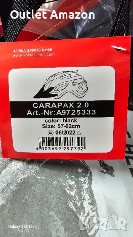 Велосипедна каска Alpina Carapax 2.0 black matte

, снимка 7 - Аксесоари за велосипеди - 49607275